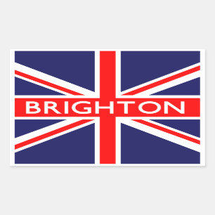 Adesivo Retangular Brighton: Bandeira Britânica