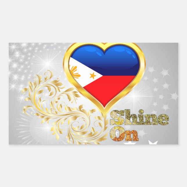 Adesivo Retangular Brilho Nas Filipinas (Frente)