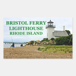 Adesivo Retangular Bristol Ferry Lighthouse, Rhode Island