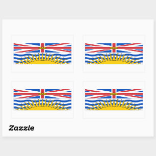 Adesivo Retangular British Columbia Flags Graphic