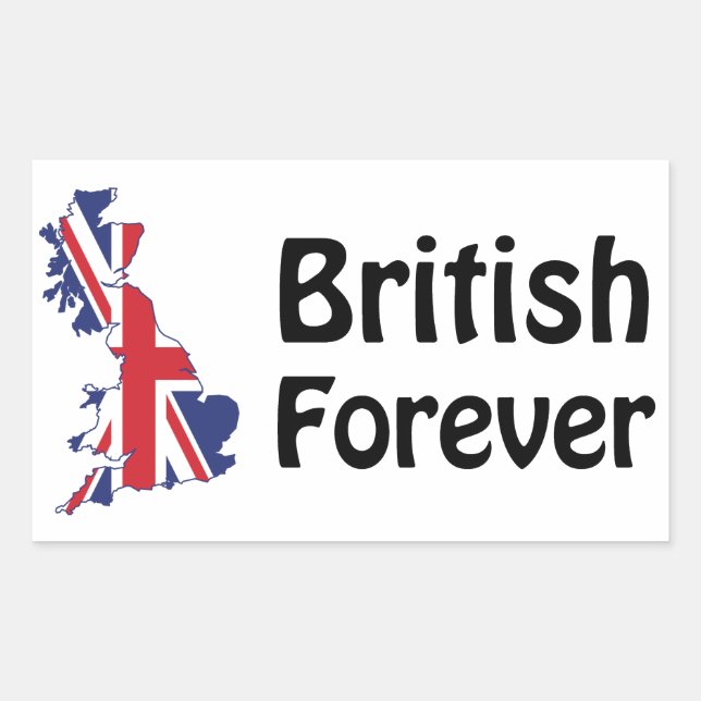 Adesivo Retangular British Forever (Frente)