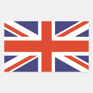 Adesivo Retangular British Union Jack Flag Sticker