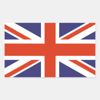 Adesivo Retangular British Union Jack Flag Sticker
