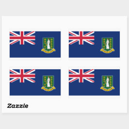 Adesivo Retangular British VirgIslands Flag Sticker BVI