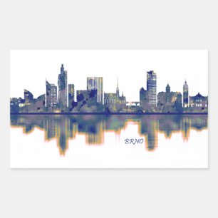 Adesivo Retangular Brno Skyline