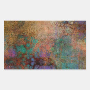 Adesivo Retangular Bronze, cerceta, abstrato do roxo