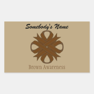 Adesivo Retangular Brown Clover Ribbon por Kenneth Yoncich