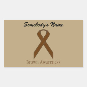Adesivo Retangular Brown Standard Ribbon por Kenneth Yoncich