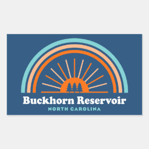 Adesivo Retangular Buckhorn Reservoir North Carolina Rainbow