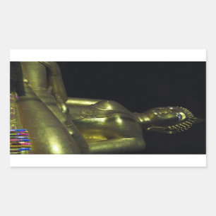 Adesivo Retangular Buddha dourado na noite