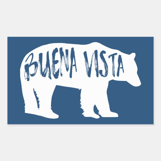 Adesivo Retangular Buena Vista Colorado Bear (Frente)