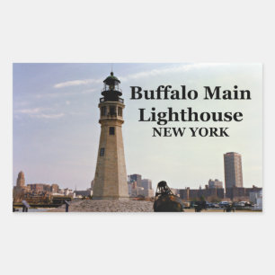 Adesivo Retangular Bufalo Main Lighthouse, New York Stickers
