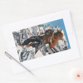 Adesivo Retangular Bugbear Hero Resgatando Criança Fantasia Pinças de