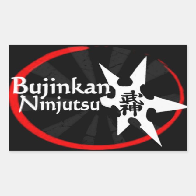 Adesivo Retangular Bujinkan Ninjutsu (Frente)