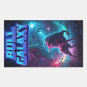Adesivo Retangular Bull Galaxy Sticker 02