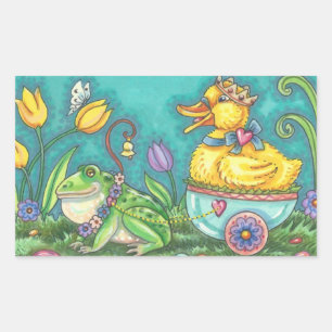 ADESIVO RETANGULAR BULLFROG & DUCK EASTER OVO, PRIMAVERA