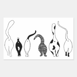 Adesivo Retangular Bumbuns de gatos
