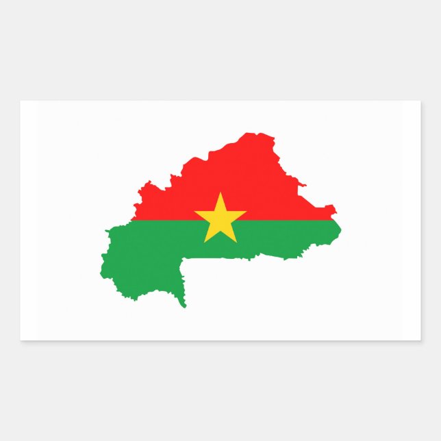 Adesivo Retangular burkina faso country flag (Frente)