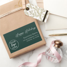 Adesivo Retangular Business Christmas Happy Holidays