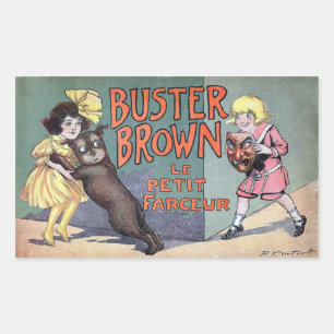 Adesivo Retangular Buster Brown