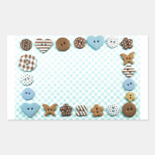 Adesivo Retangular Buttons frame