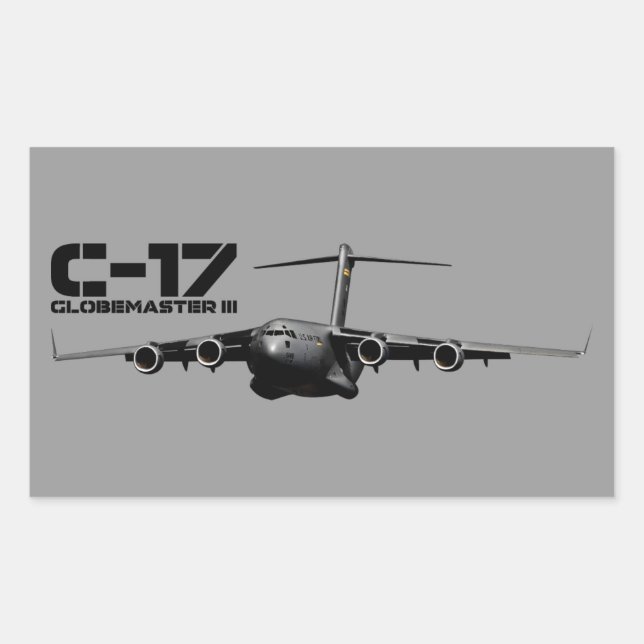 Adesivo Retangular C-17 Globemaster III (Frente)
