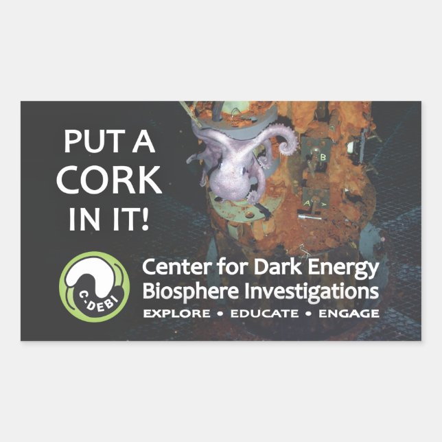Adesivo Retangular C-DEBI Sticker - Coloque uma CORK (Frente)