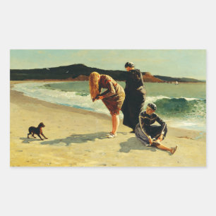 Adesivo Retangular Cabeça de Águia, Manchester, Massachusetts Arte Re