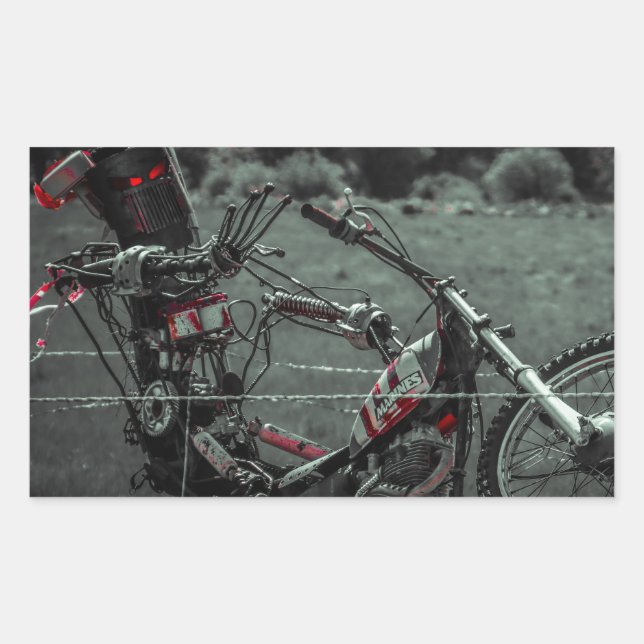 Adesivo Retangular cabeça de metal (Frente)