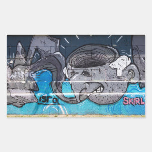 Adesivo Retangular Cabeça Estranha