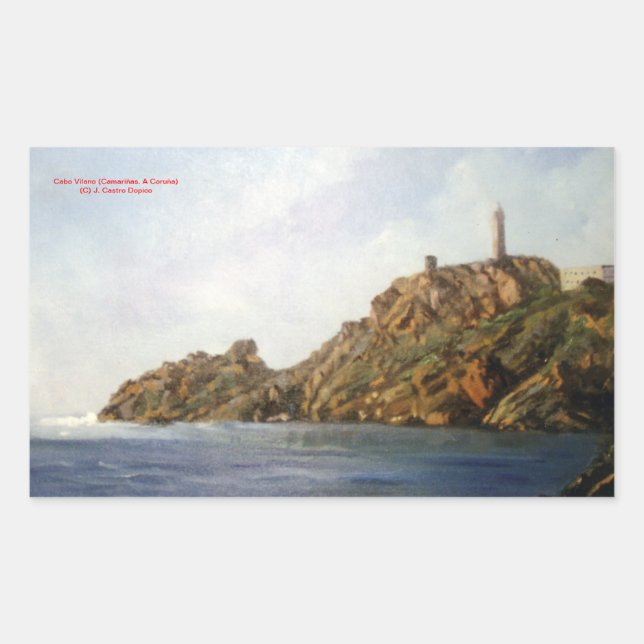 Adesivo Retangular Cabo Vilano (Camariñas. A Coruña) (Frente)
