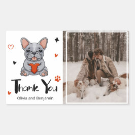 Adesivo Retangular Cachorro Francês Bestial Obrigado Foto