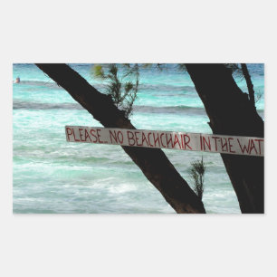 Adesivo Retangular Cadeiras de Praia Rum Point Grand Cayman