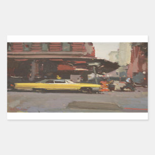 Adesivo Retangular Cadillac amarelo 2012