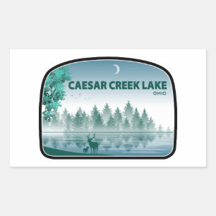Adesivo Retangular Caesar Creek Lake Ohio Deer