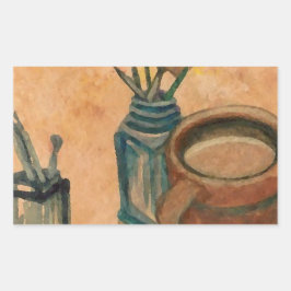 Adesivo Retangular Café Arte - Primeira Coisa da Manhã