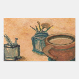 Adesivo Retangular Café Arte - Primeira Coisa da Manhã