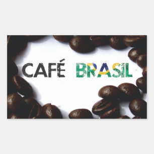Adesivo Retangular Café Brasil