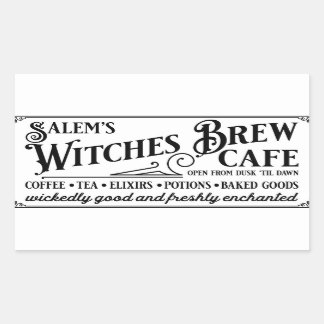 Adesivo Retangular Café Brew de Salem Witch