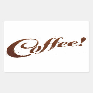Adesivo Retangular Café Café - Vinheta Retangular