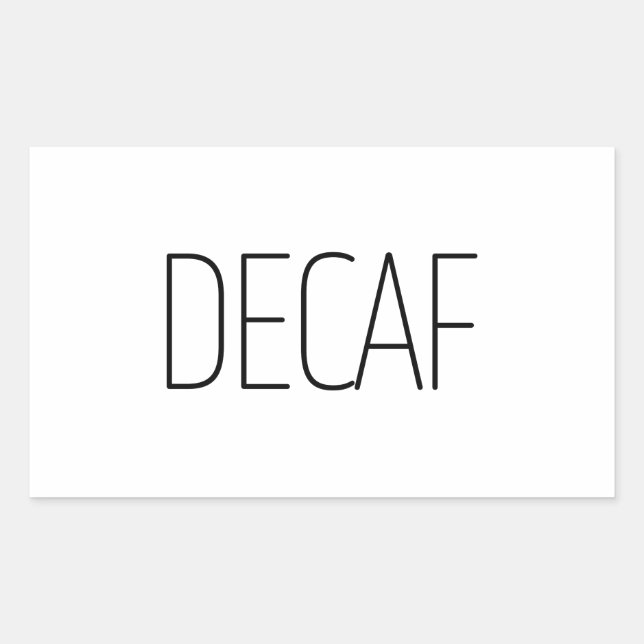 Adesivo Retangular Café Decaf com Folga (Frente)