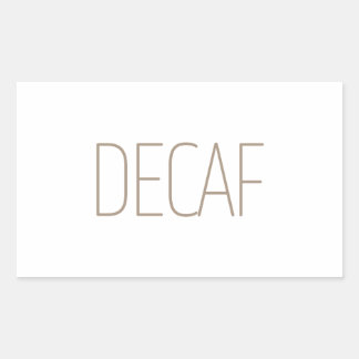 Adesivo Retangular Café Descafeinado Acabamento Marrom