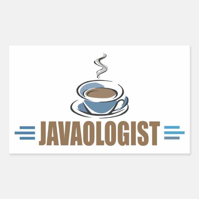 Adesivo Retangular Café Engraçado (Frente)