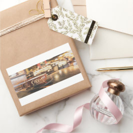 Adesivo Retangular Café Horário do Café Encantador