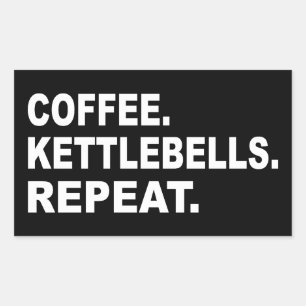 Adesivo Retangular Café Kettlebells Repetir