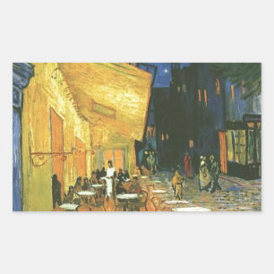 Adesivo Retangular Cafe Terrace - Vincent van Gogh