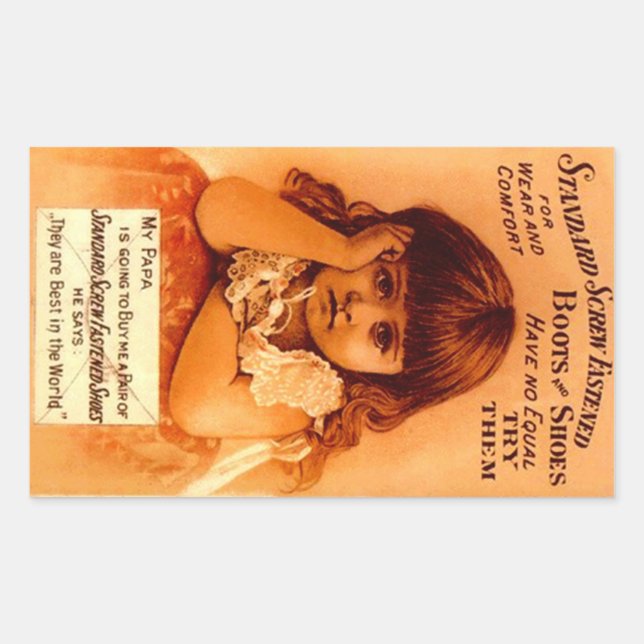 Adesivo Retangular Calçados Apertados com parafusos de propaganda Vin (Frente)