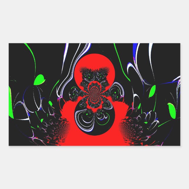 Adesivo Retangular Caleidoscópio Fluid Art Impressão (Frente)