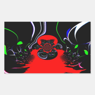 Adesivo Retangular Caleidoscópio Fluid Art Impressão