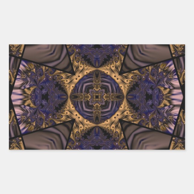 Adesivo Retangular Caleidoscópio Fractal 286 (Frente)